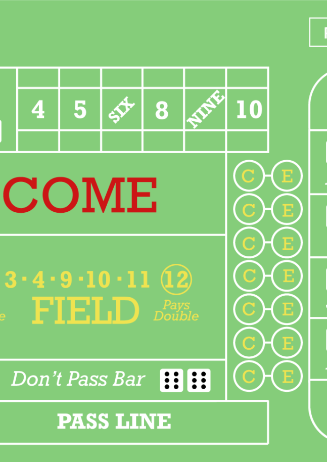 Craps table layout