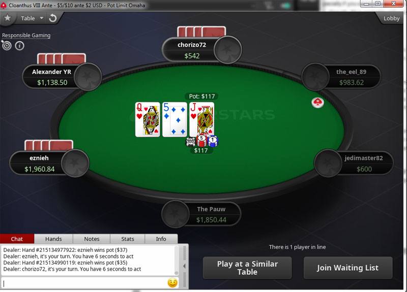 PokerStars games