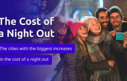 The UK cities with the biggest increases in the cost of a night out