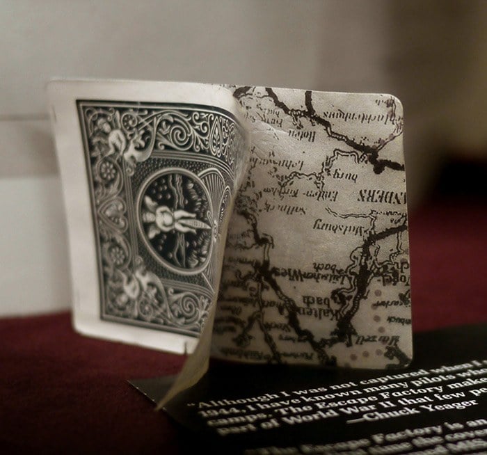 Card peels in two to reveal secret map