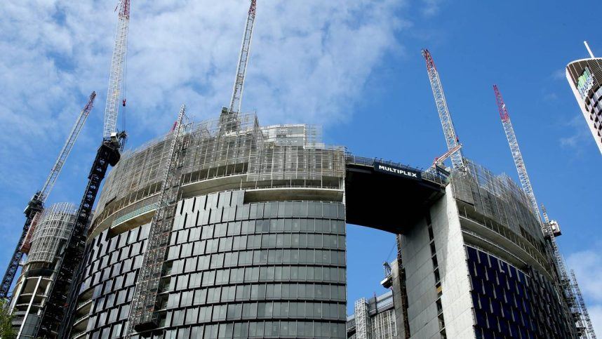 The Queen's Wharf casino in Brisbane, Australia, under construction