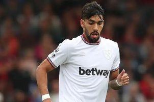 Lucas Paquetá of West Ham United wearing a jersey showing Betway as a sponsor